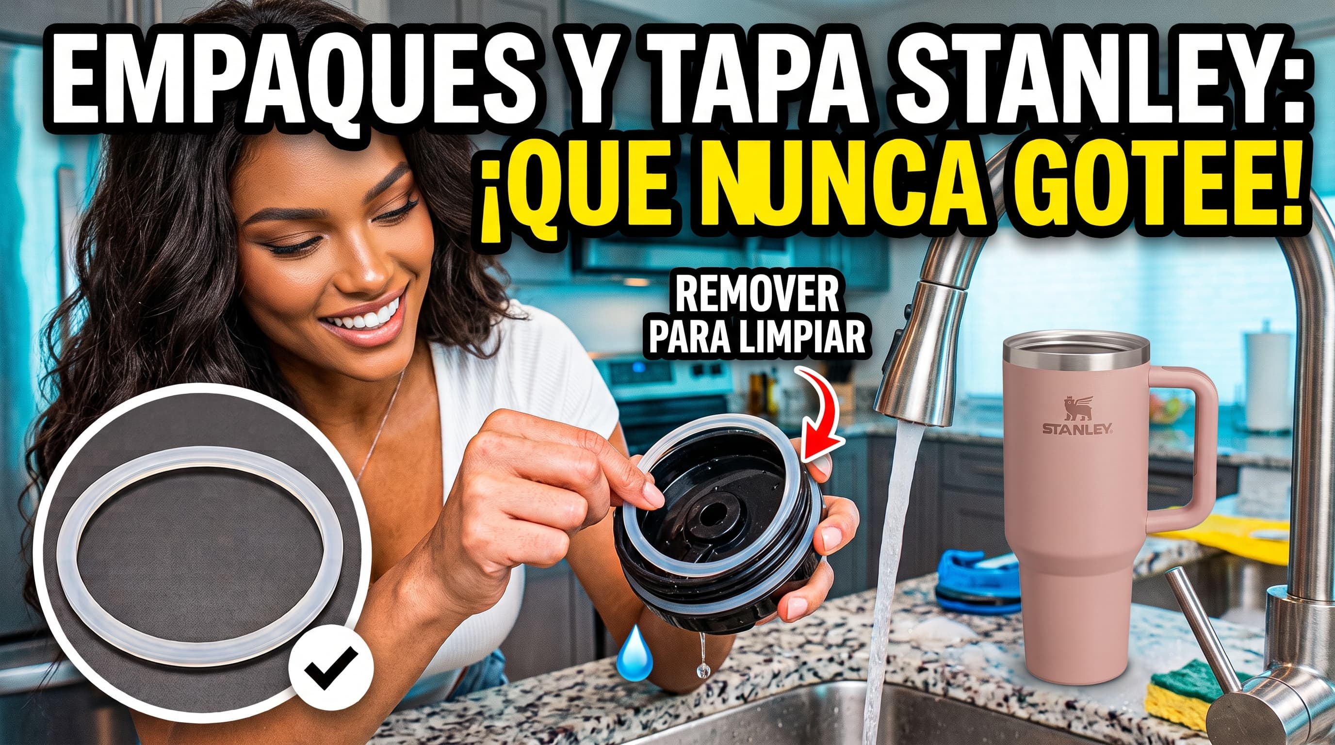 Empaques y tapa Stanley: que nunca gotee